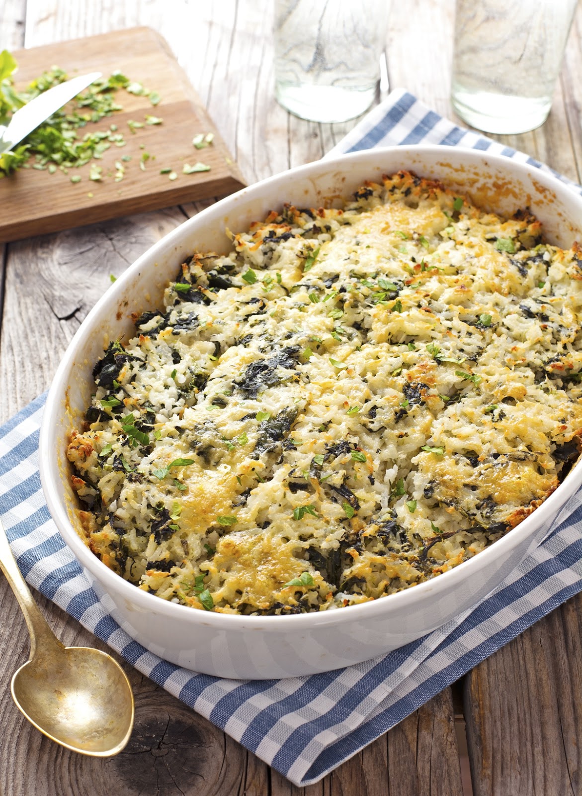 The Best Baked Spinach Rice