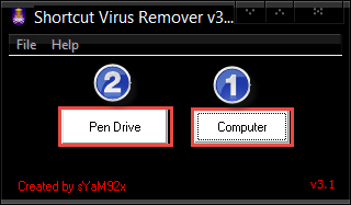 حذف فيروس الاختصارات للكمبيوتر