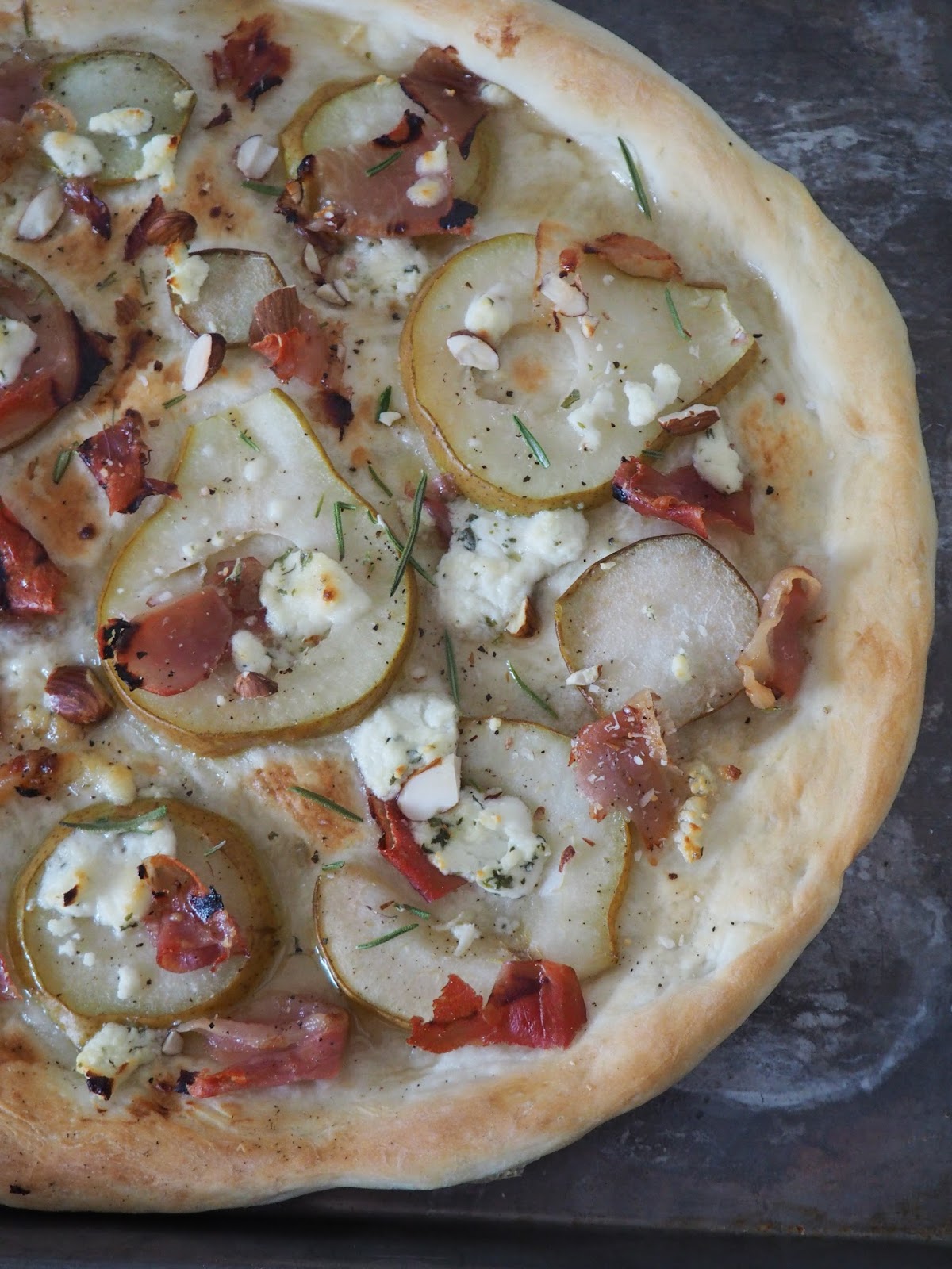 Pear & Goat Cheese Pizza Midst of Madi