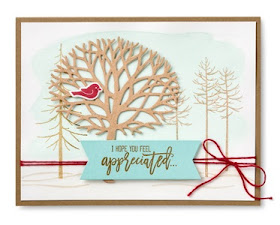 Stampin' Up! Thoughtful Branches winter card #stampinup -- ONLY available in August 2016 www.juliedavison.com