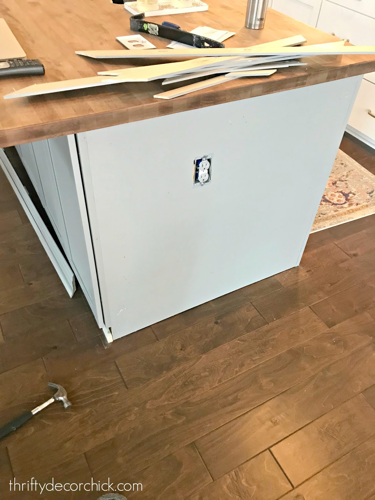 Customizing builder kitchen island 