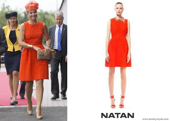 Queen Maxima wore a Natan summer dress in orange
