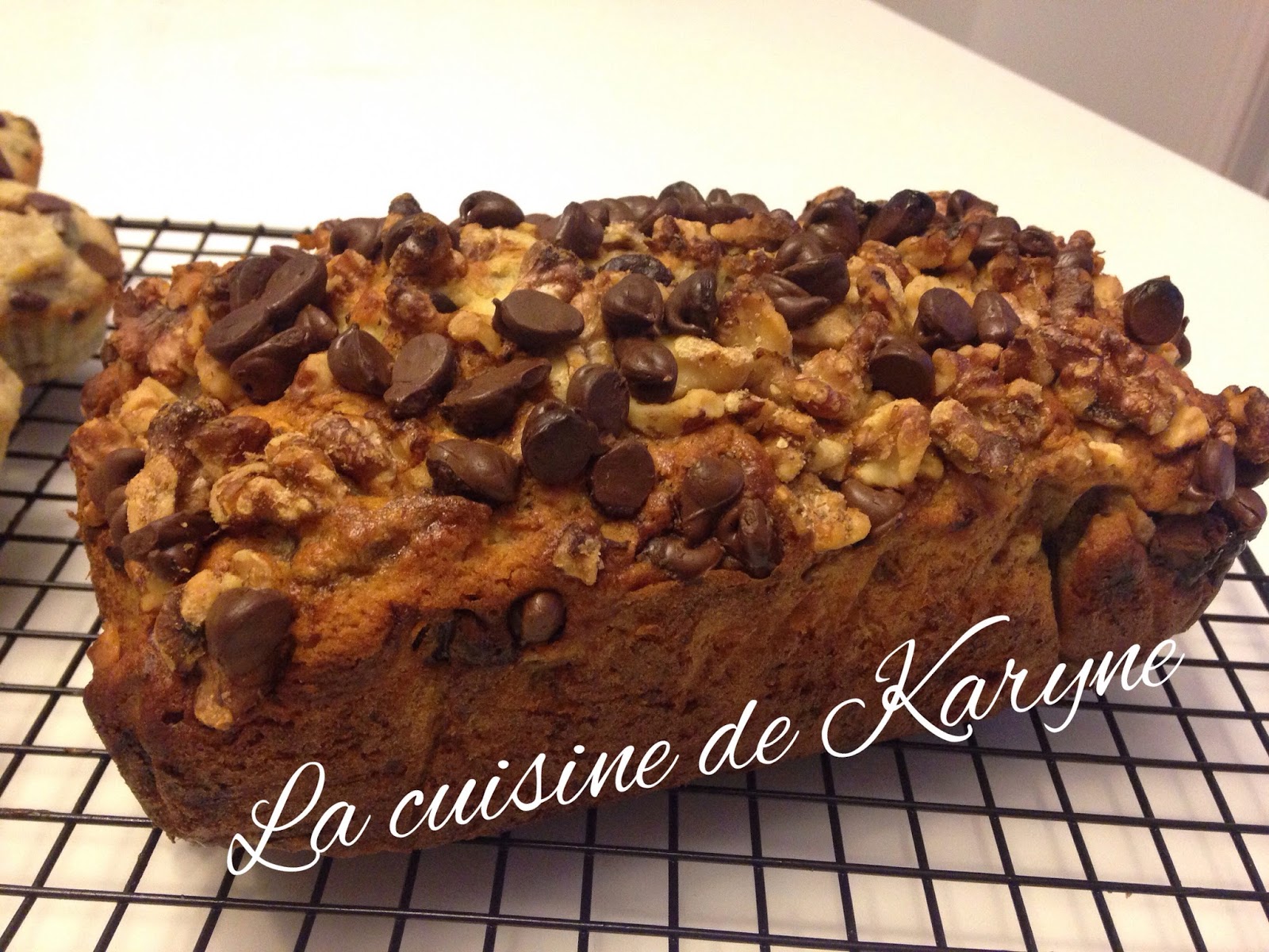 La cuisine de Karyne Pain aux bananes, noix et chocolat