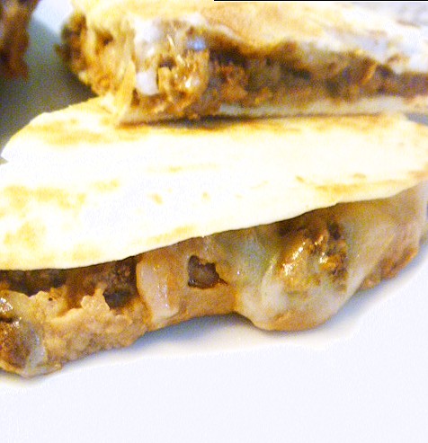 Beefy Quesadillas - perfect use for leftover taco meat.  Delishhh! - Slice of Southern
