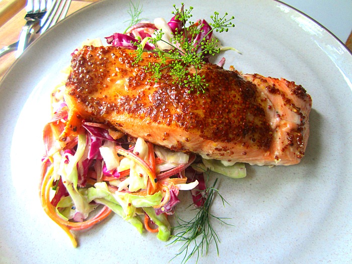 Take it easy......Grill Salmon & Slaw