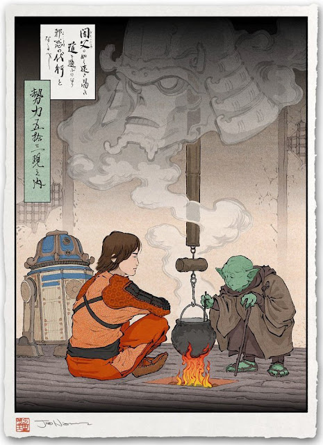 The Geeky Nerfherder: #CoolArt: Ukiyo-e Inspired 'Star Wars' print by