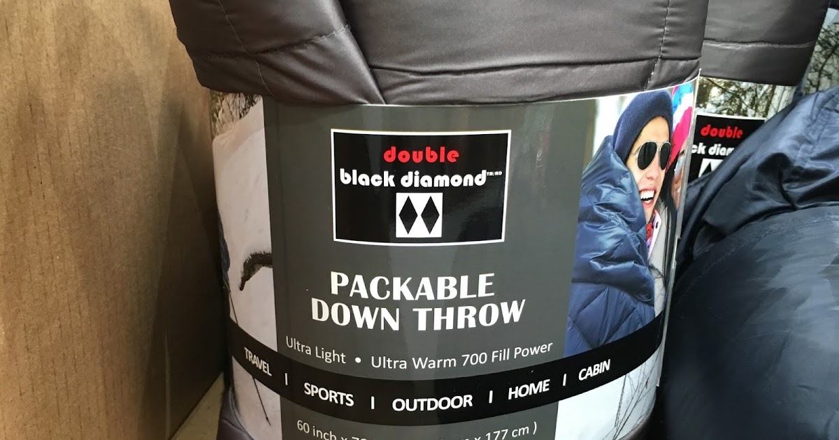 Double Black Diamond Packable Down Throw Blanket (60" x 70") Costco