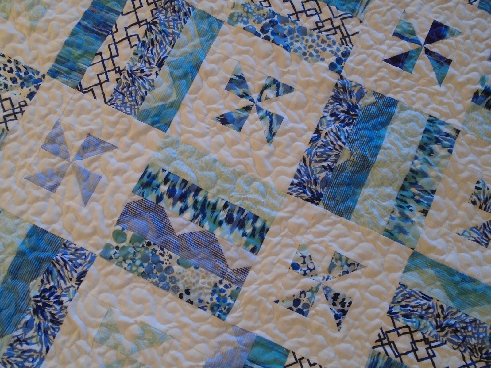 Little Bunny Quilts Finished Blue Breeze Baby Quilt