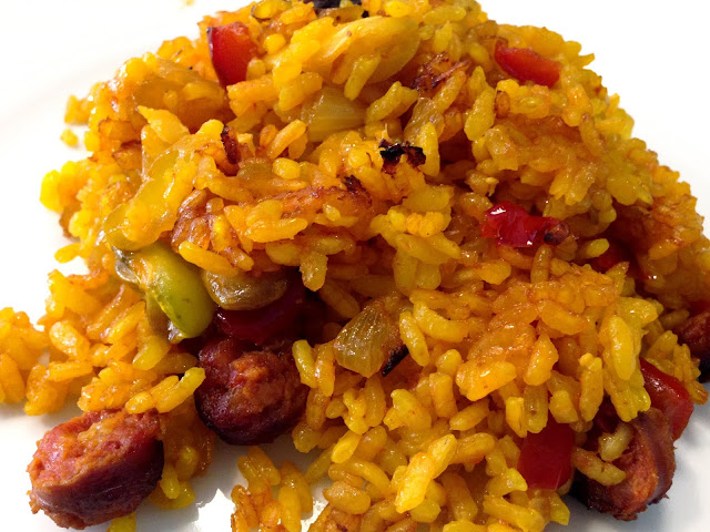 arroz con chistorra receta con arroz