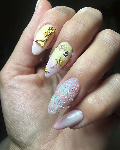 ✘ 21+ Mermaid Inspired Nails Ideas to Attract Your Beauty Magical creatures like unicorns have inspired many nail styles ✘ 21+ Mermaid Inspired Nails Ideas to Attract Your Beauty