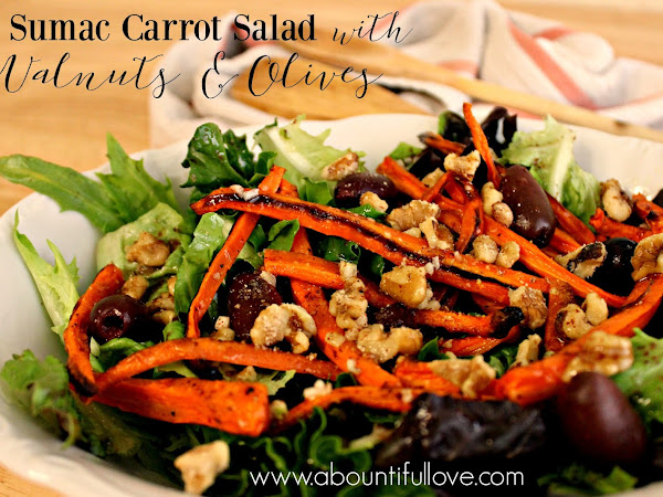 Sumac Carrot Salad with Walnuts and Olives