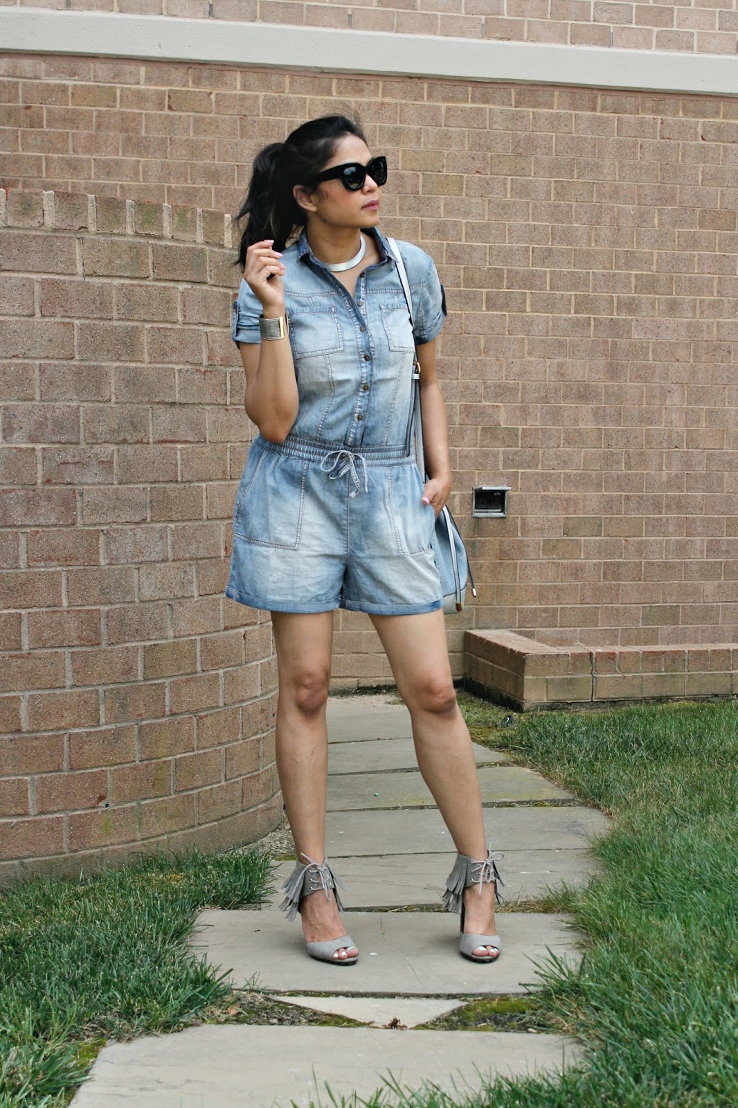 HOW TO WEAR A DENIM ROMPER MYRIAD MUSINGS
