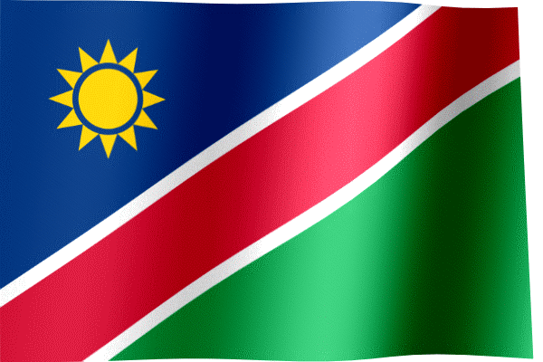 Waving Flag of Namibia (Animated Gif)