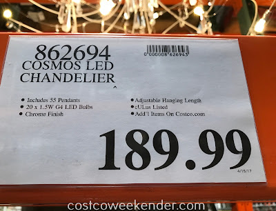 Deal for the Artika Cosmos LED Chandelier at Costco