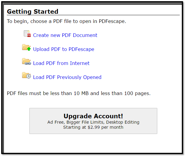 Create New Pdf Document Online