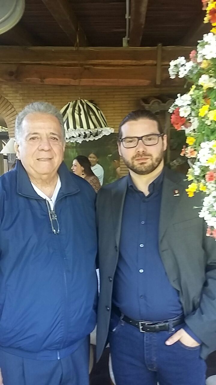 Luca Bagatin con l'Ambasciatore del Venezuela in Italia Julián Isaías Rodríguez Diaz (marzo 2016)