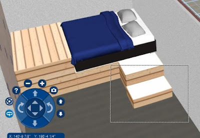 Design a platform bed A platform bed designed in DreamPlan