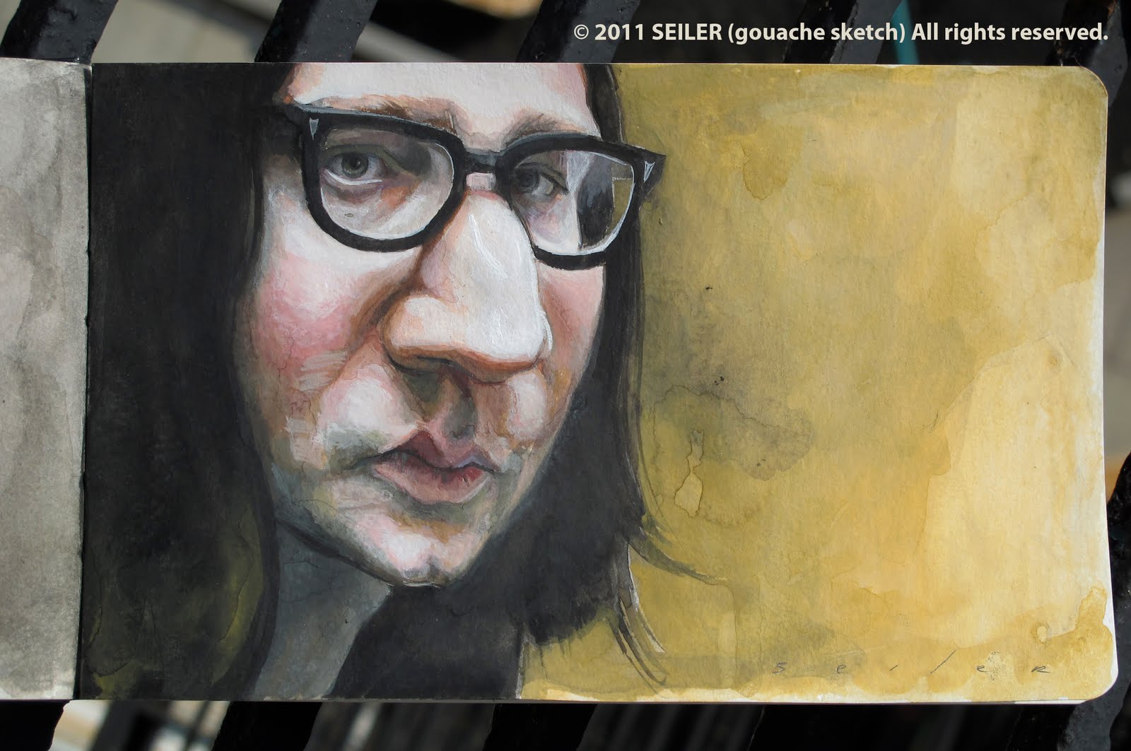 It's funny because it's true Moleskine gouache sketch