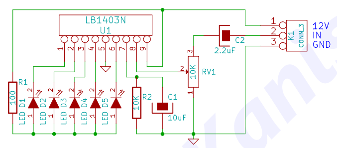Simple LED VU Meter LB1403 xtrmeRad