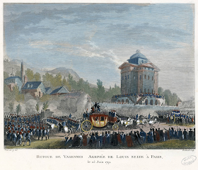 Painting of the Royal Family Return to Paris, by Jean Duplessis-Bertaux, 1791