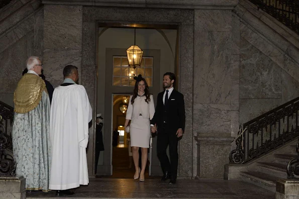 King Carl XVI Gustaf, Queen Silvia and Crown Princess Victoria, Prince Daniel, Princess Estelle and Princess Madeleine and Chris O'Neill, Princess Leonore and Prince Carl Philip and his fiancee Sofia Hellqvist attends a service in the Royal Chapel 