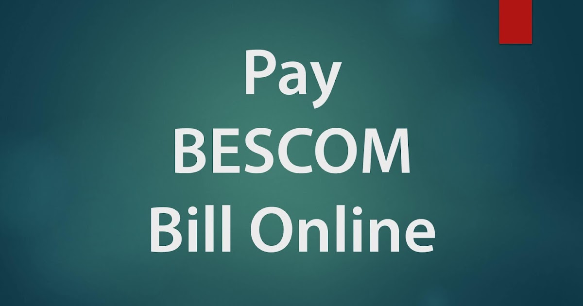 Bescom bill payment without login