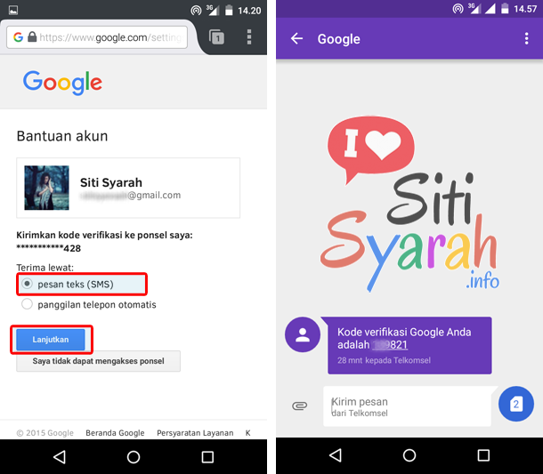 reset kata sandi playstore