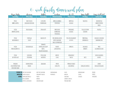 add some pop family dinner planning made easy theme nights family meal calendar