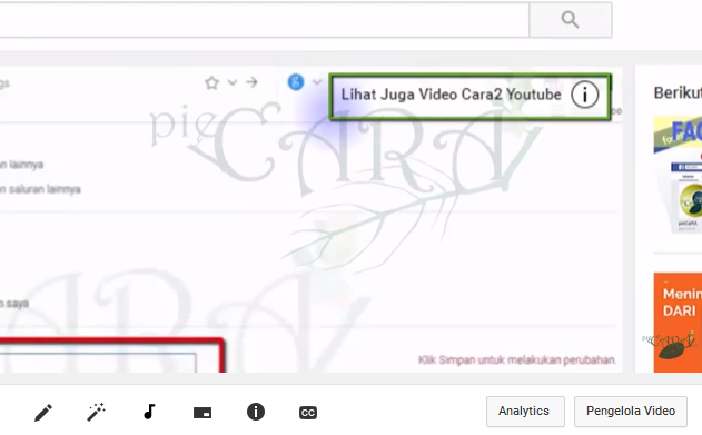 Cara Pasang Kartu Notasi Youtube penggunaan maksimal Cara paling mudah pasang kartu youtube