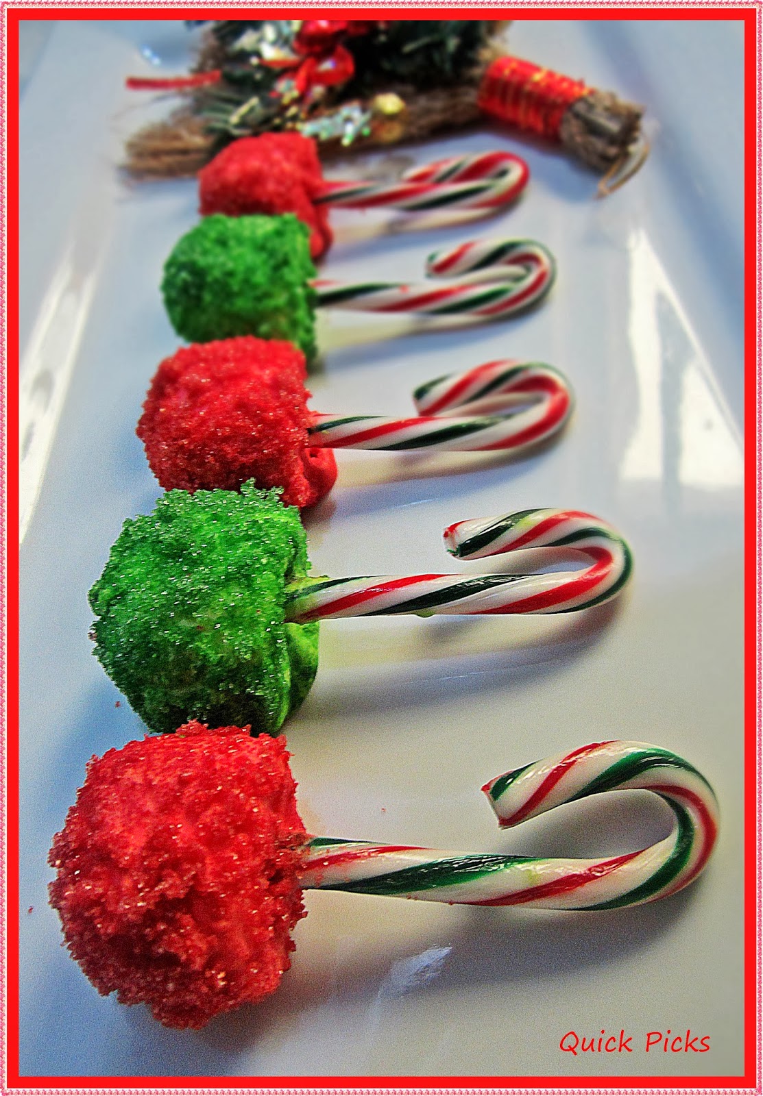 quick picks my cookie blog Marshmallow Candy Cane treats for Christmas