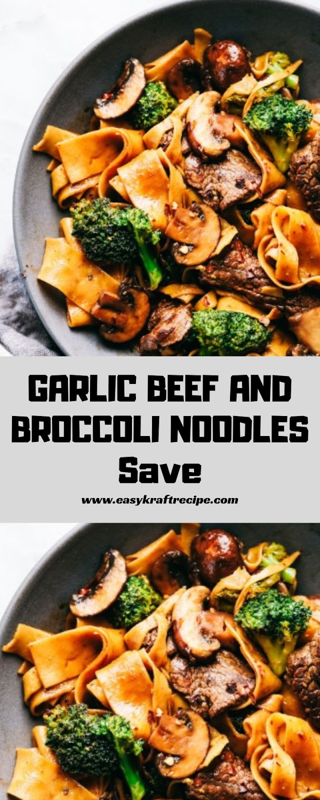 GARLIC BEEF AND BROCCOLI NOODLES