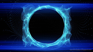 Ring Of Blue Shine Plasma Background Effects Design