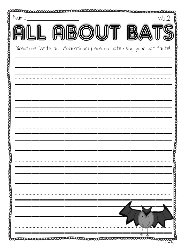Crazy for First Grade: {{{{BATS}}}} Informational Writing Freebie!!!
