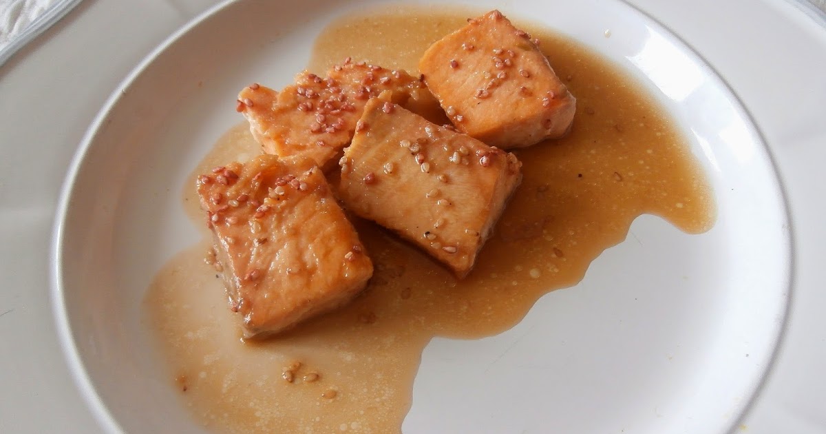 My Culinary Curriculum Saumon laqué au sirop d'érable, sauce soja et sésame à la Prune Ume