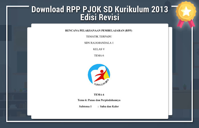 Download RPP PJOK SD Kurikulum 2013 Edisi Revisi RPP K13