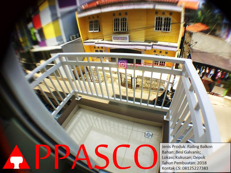 Railing Balkon Besi Galvanis Teras Atas di Kukusan Depok Railing Balkon Besi Galvanis Teras Atas di Kukusan Depok