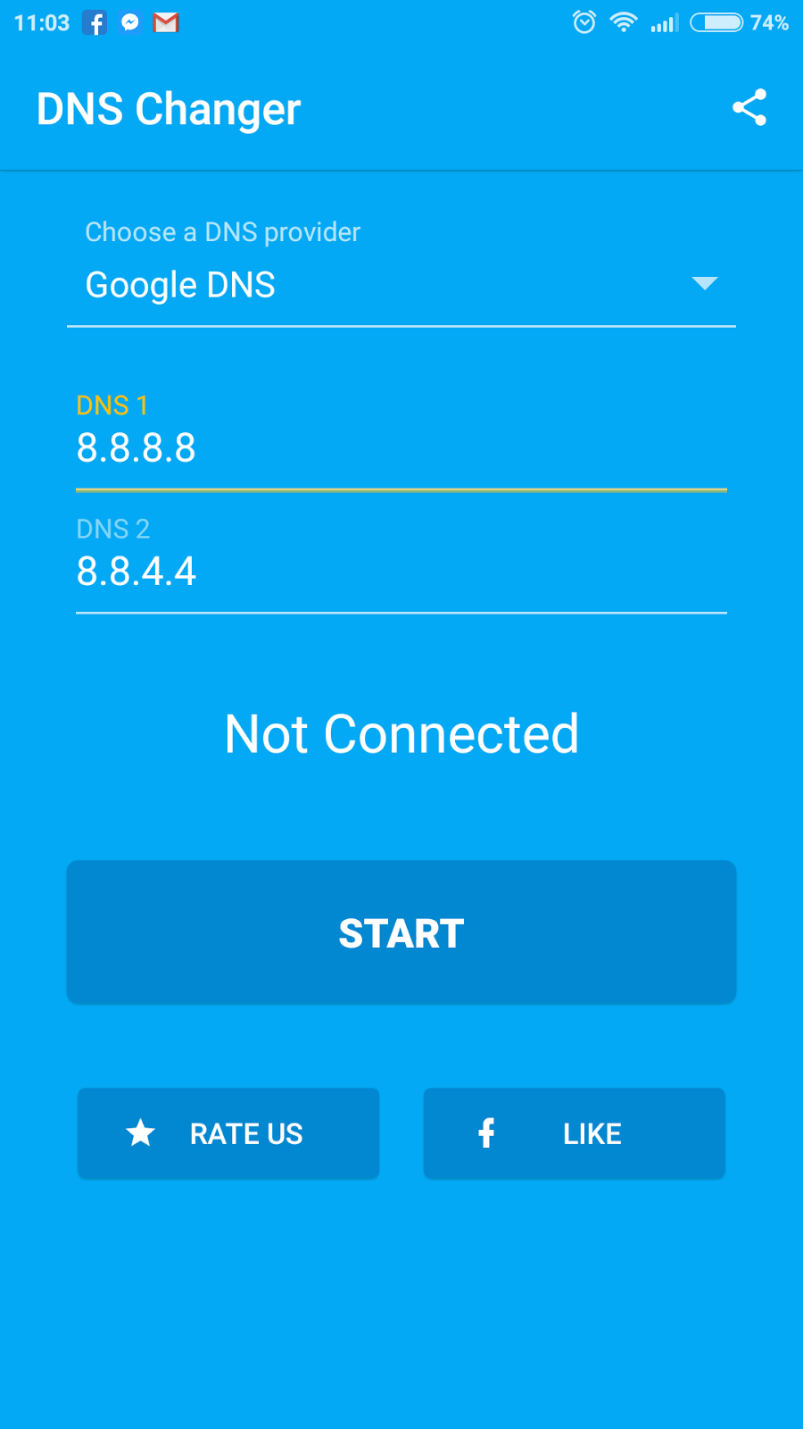 DNS Changer Aplicação que permite mudar DNS do teu Android ITO