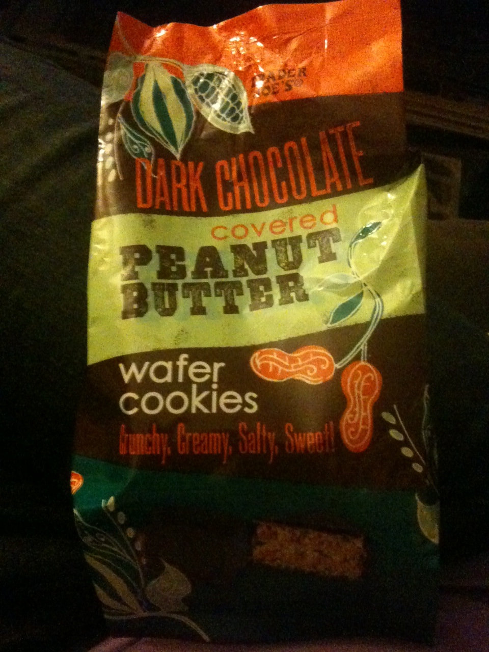 Mo Loves Joe Dark Chocolate Covered Peanut Butter Wafer Cookies