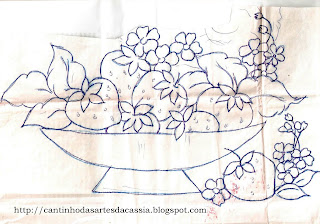 desenho de cesto com morangos