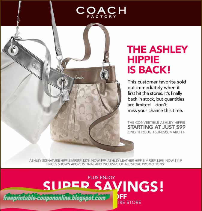 Coach coupons discounts