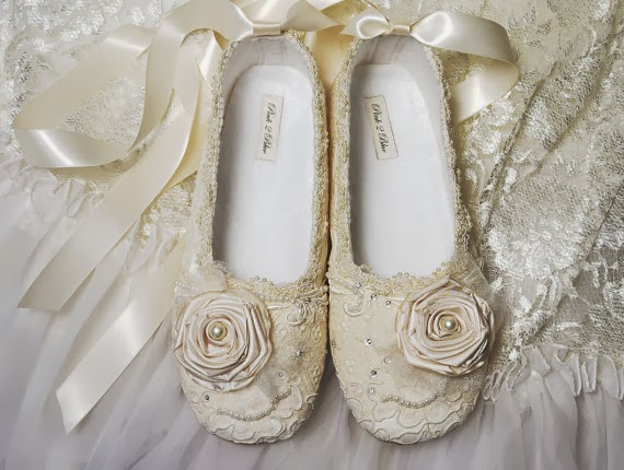 Latest & Special Bridal Flat Shoes From The Winter Collection Of 2013 & 2014