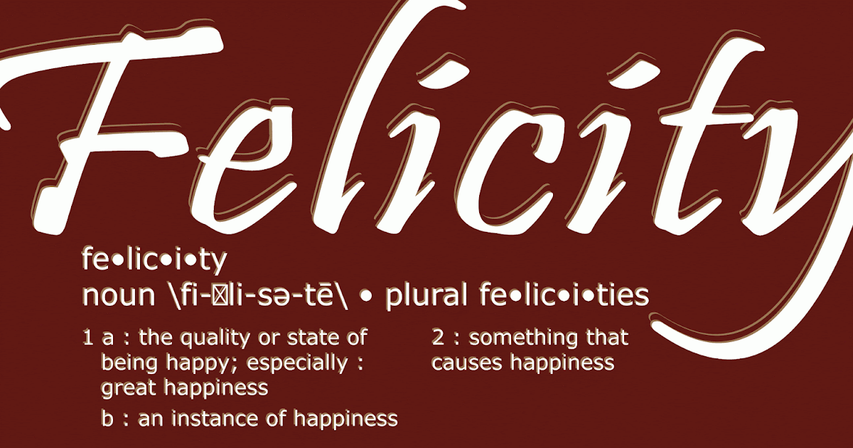 Felicity Defined: My Definition of Felicity