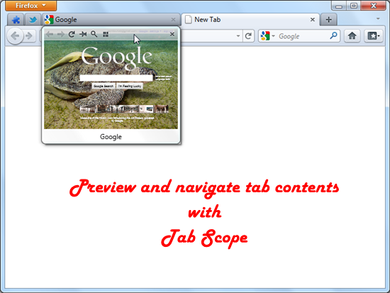 Preview and navigate tab contents with Tab Scope