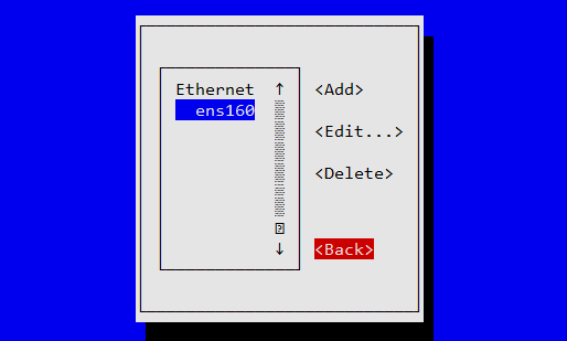 Figure (1.2) Edit Ethernet Connection of ens160 (NIC).