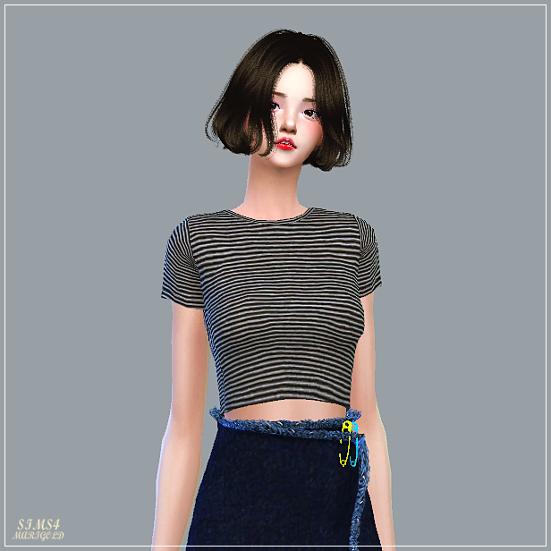 Sims 4 Ccs The Best New Crop Short Sleeves Top By Marigold