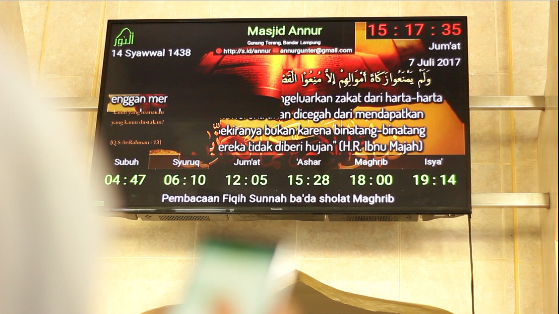 Jam Digital Masjid Layar TV LED