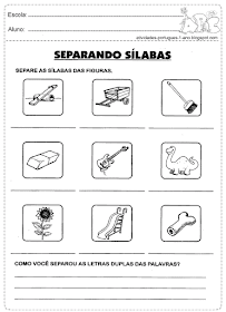 separando sílabas
