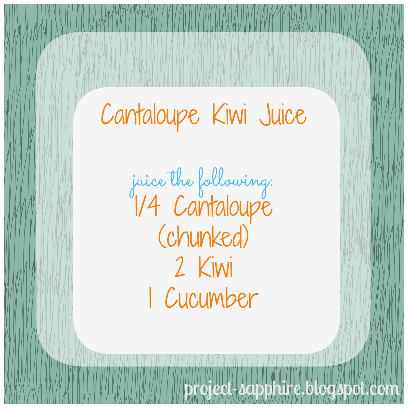 Tonya Locklear Cantaloupe Kiwi Juice