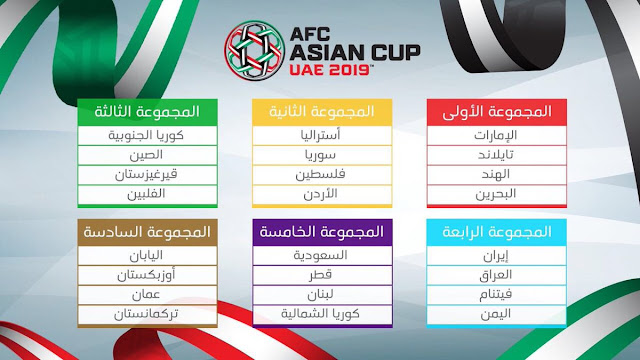 مواعيد مباريات كأس آسيا 2019 في الإمارات والقنوات الناقلة مواعيد مباريات كأس آسيا 2019 في الإمارات والقنوات الناقلة