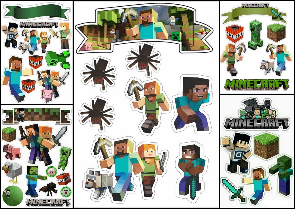 Minecraft Cake Topper Free Printable